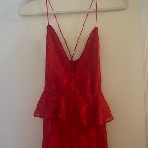 Gorgeous red strappy dress, perfect for cocktail party or wedding events!
